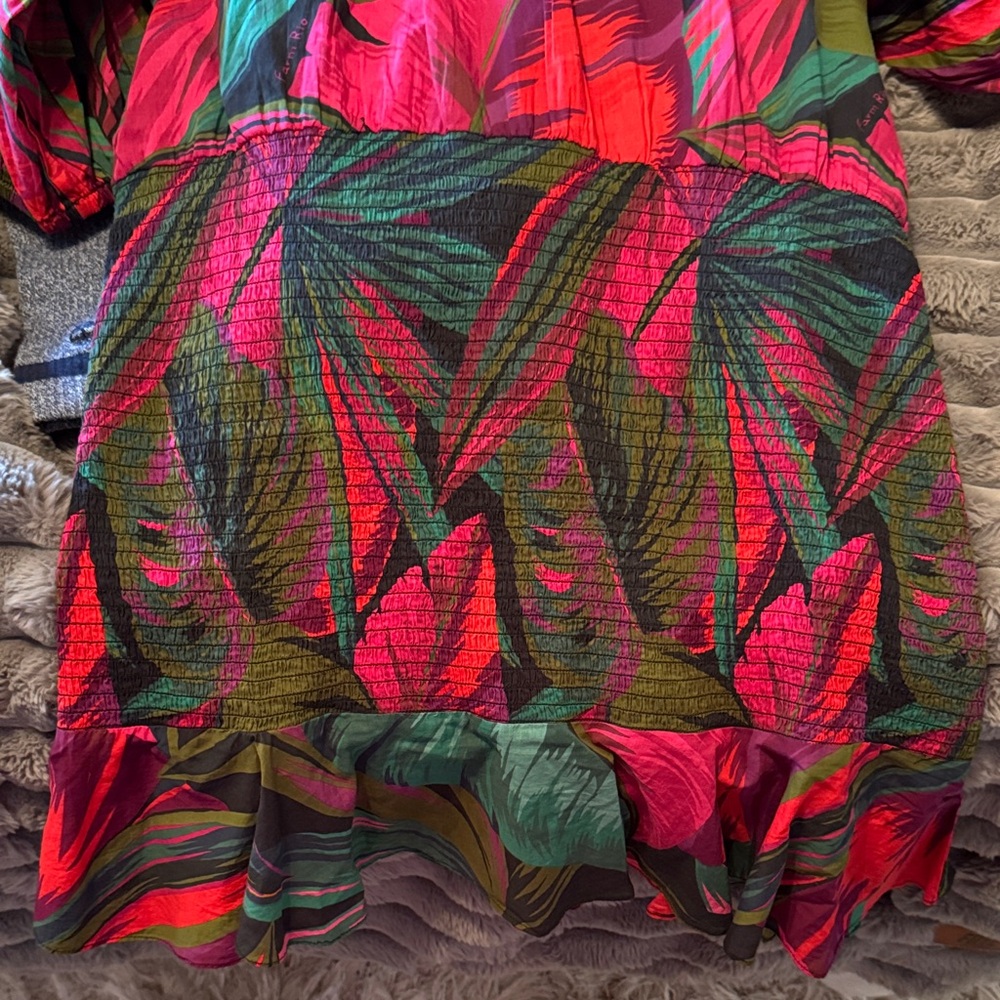 Farm Rio Tropical leaf dress - Picture 2 of 4